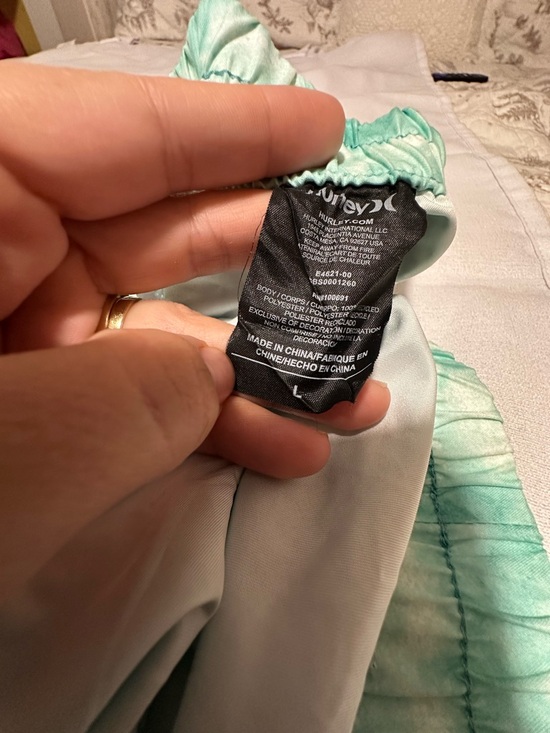 Hurley Teal Tie-Dye Athletic Shorts for Women - Picture 4 of 5